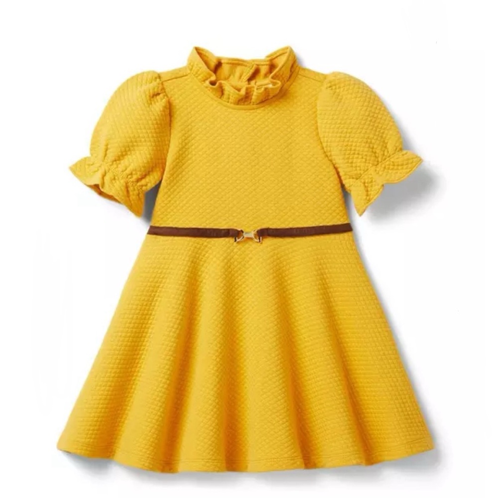 Janie and Jack Quilted Puff Sleeve Dress